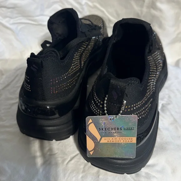 Rainbow Lustrous Sheen Rhinestone Fashion Sneaker - Picture 2 of 3